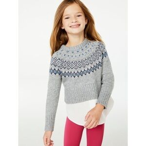 FREE ASSEMBLY | Fair Isle Sweater with Attached Shirt